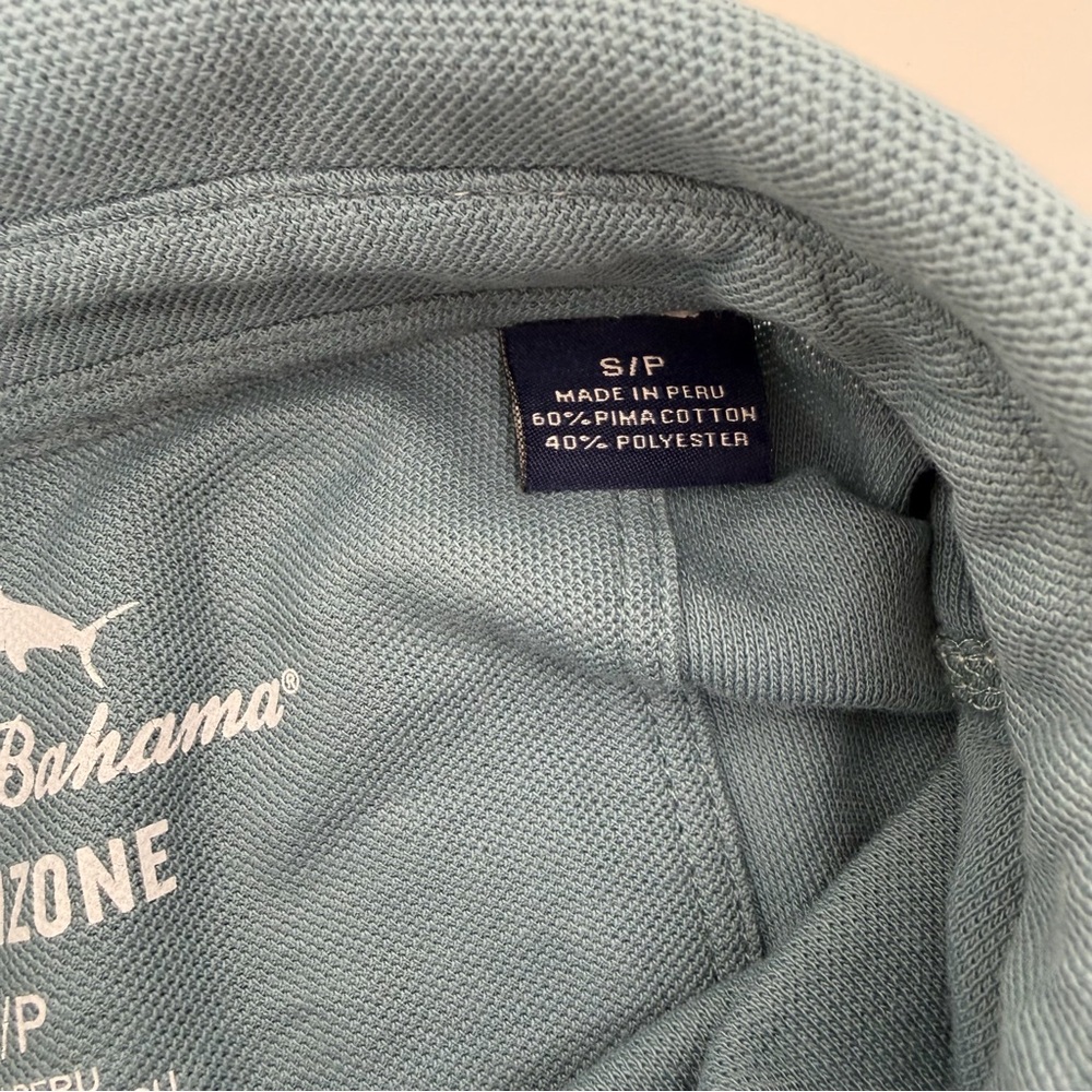 Tommy Bahama Men's Tropicool IslandZone Piqué Polo Shirt-Small- Color Polar Sky - Picture 5 of 10